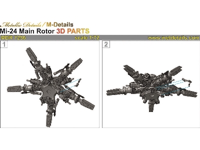 Mil Mi-24 P/Vp - Main Rotor (Designed To Be Used With Zvezda Kits) - zdjęcie 1