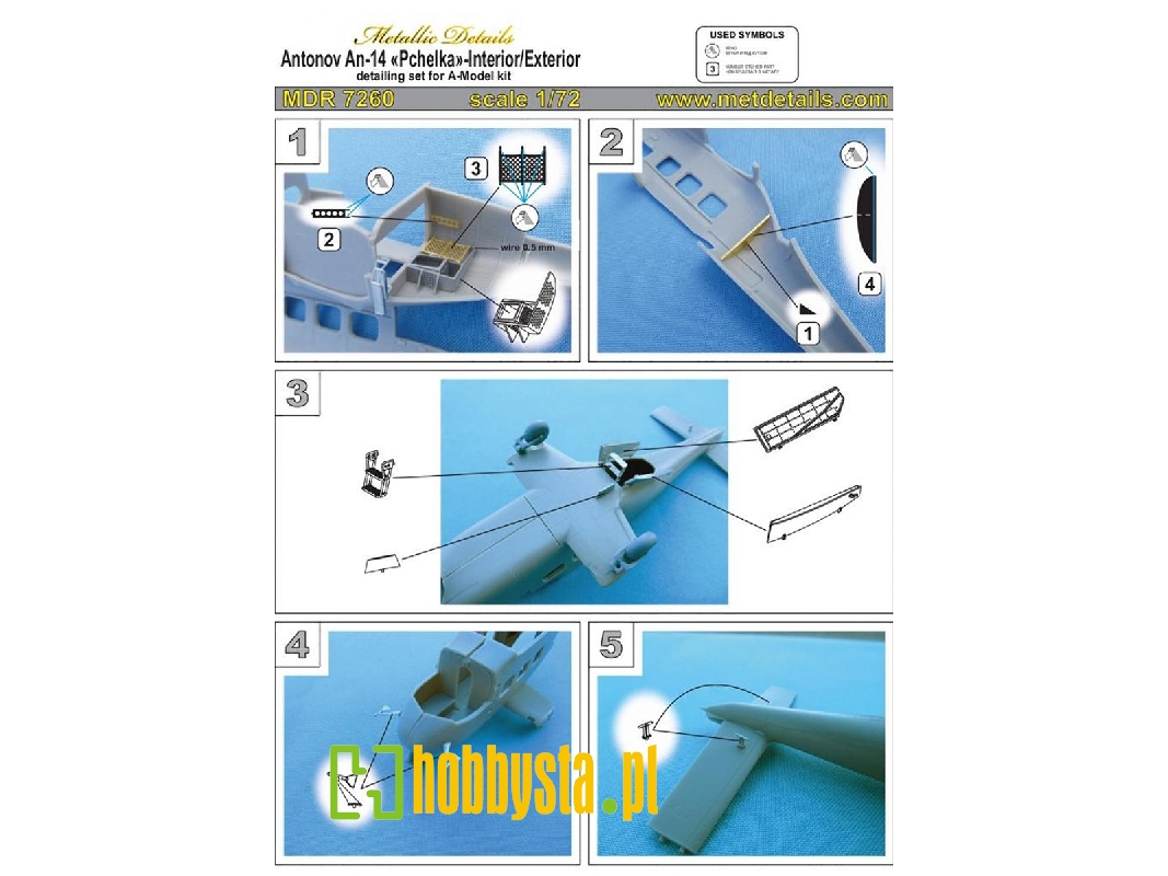 Antonov An-14 Pchelka - Interior And Exterior Detailling Set (Designed To The Used With A-model Kits) - zdjęcie 1