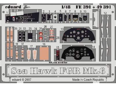  Sea Hawk FGR Mk.6 S. A. 1/48 - Trumpeter - blaszki - zdjęcie 2