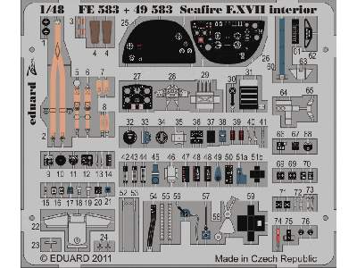  Seafire F. XVII S. A. 1/48 - Airfix - blaszki - zdjęcie 2