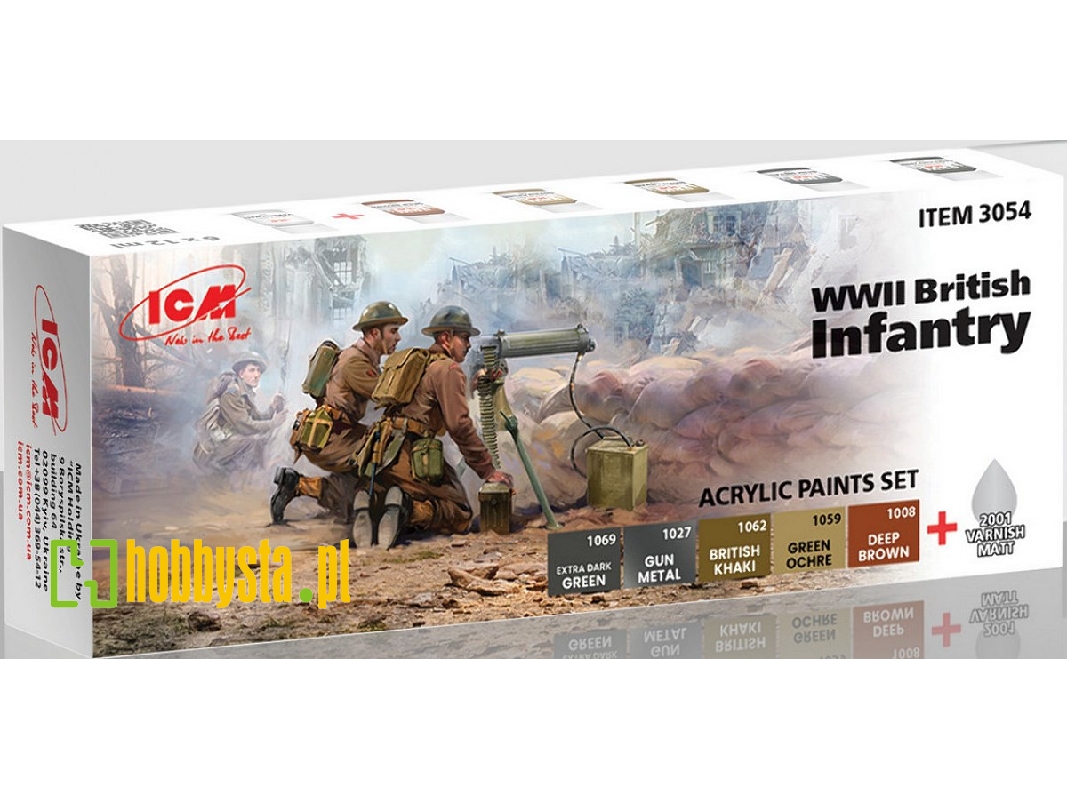 Acrylic Paints Set For WWII British Infantry - zdjęcie 1 Acrylic Paints Set For WWII British Infantry - zdjęcie 1