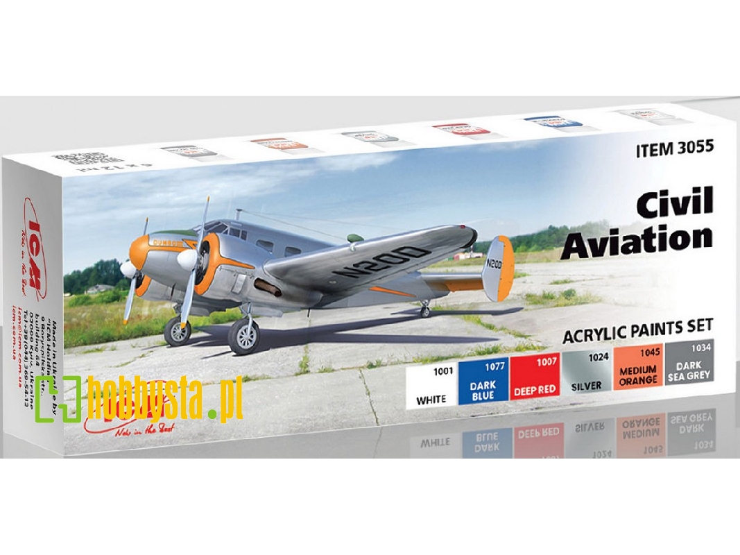 Acrylic Paints Set For Civil Aviation - zdjęcie 1 Acrylic Paints Set For Civil Aviation - zdjęcie 1