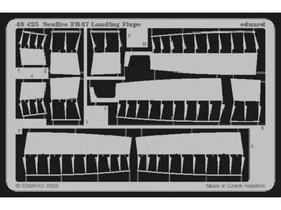  Seafire FR47 landing flaps 1/48 - Airfix - blaszki - zdjęcie 1