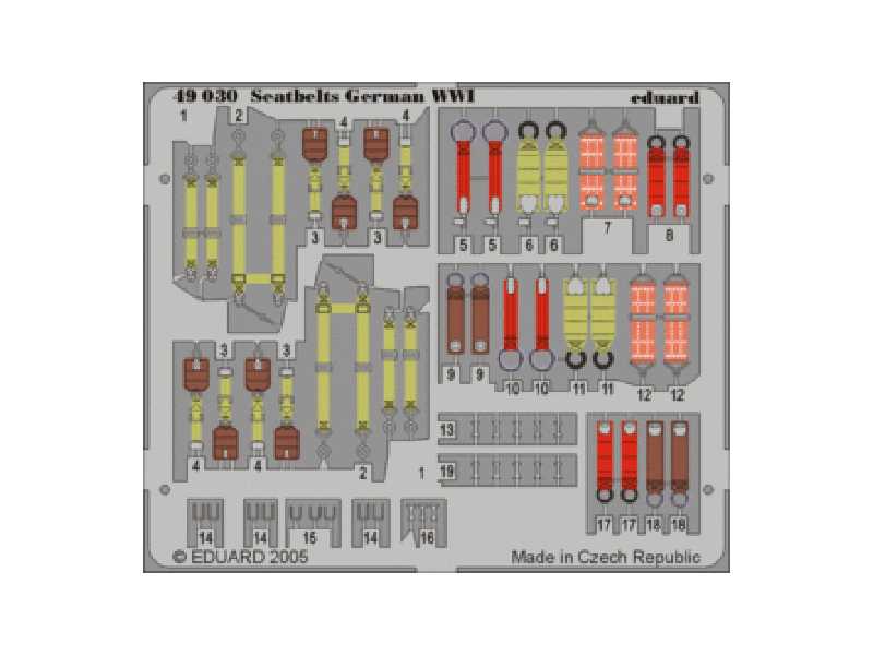  Seatbelts German WWI 1/48 - blaszki - zdjęcie 1