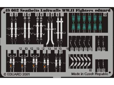  Seatbelts Luftwaffe WWII Fighters 1/48 - blaszki - zdjęcie 1