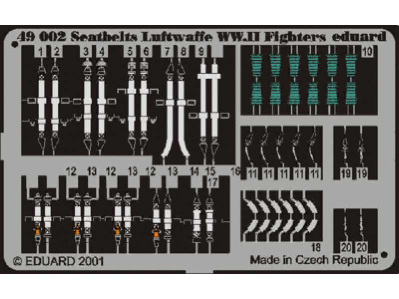  Seatbelts Luftwaffe WWII Fighters 1/48 - blaszki - zdjęcie 1