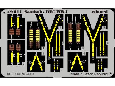  Seatbelts RFC WWI 1/48 - blaszki - zdjęcie 1