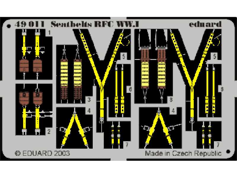  Seatbelts RFC WWI 1/48 - blaszki - zdjęcie 1