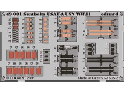  Seatbelts USAF & USN WWII 1/48 - blaszki - zdjęcie 1