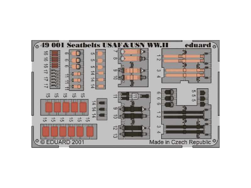  Seatbelts USAF & USN WWII 1/48 - blaszki - zdjęcie 1