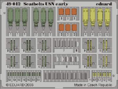  Seatbelts USN early 1/48 - blaszki - zdjęcie 1