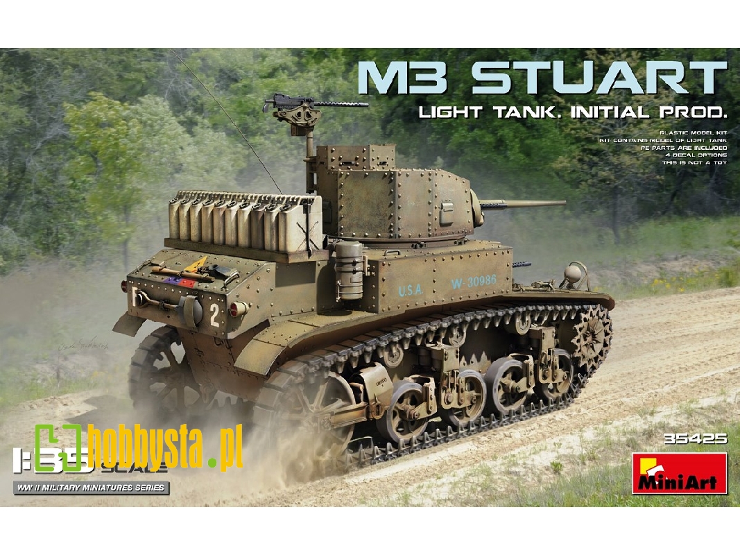 M3 Stuart Light Tank, Initial Prod. - zdjęcie 1 M3 Stuart Light Tank, Initial Prod. - zdjęcie 1
