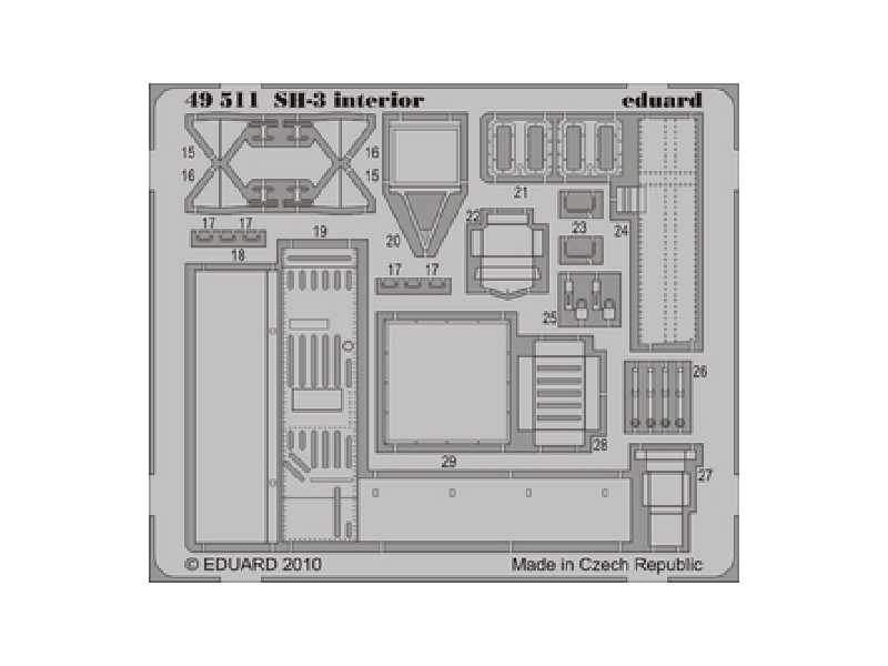 SH-3 interior S. A. 1/48 - Hasegawa - blaszki - zdjęcie 1 SH-3 interior S. A. 1/48 - Hasegawa - blaszki - zdjęcie 1