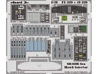  SH-60B interior 1/48 - Italeri - blaszki - zdjęcie 2