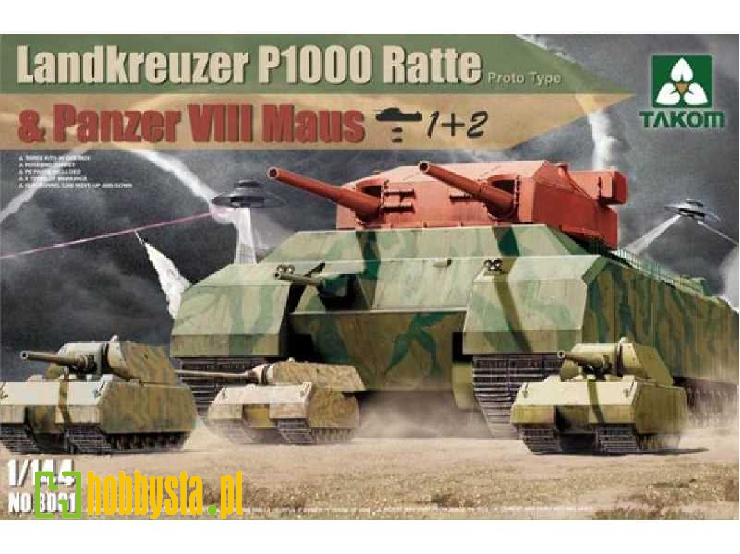 Landkreuzer P1000 Ratte & Panzer VIII Maus - POGIÄTE PUDEĹKO - zdjÄ™cie 1 Landkreuzer P1000 Ratte & Panzer VIII Maus - POGIÄTE PUDEĹKO - zdjÄ™cie 1