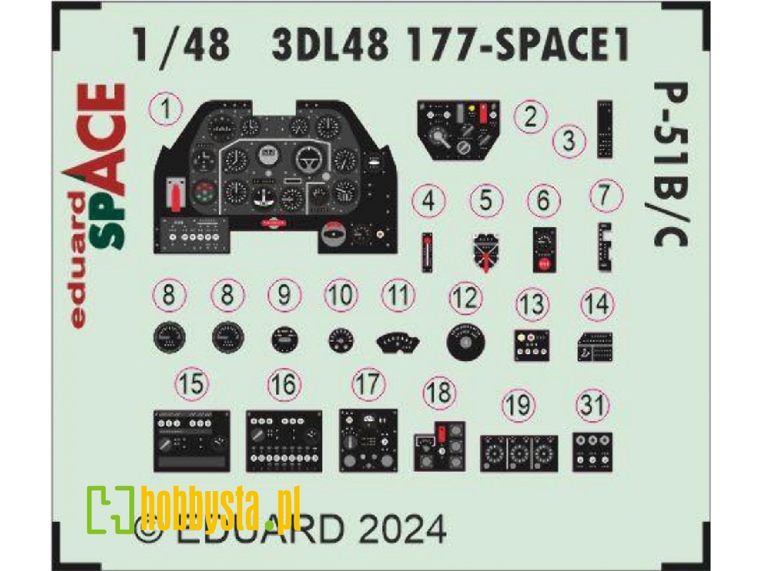 P-51B/ C SPACE 1/48 - EDUARD - zdjęcie 1