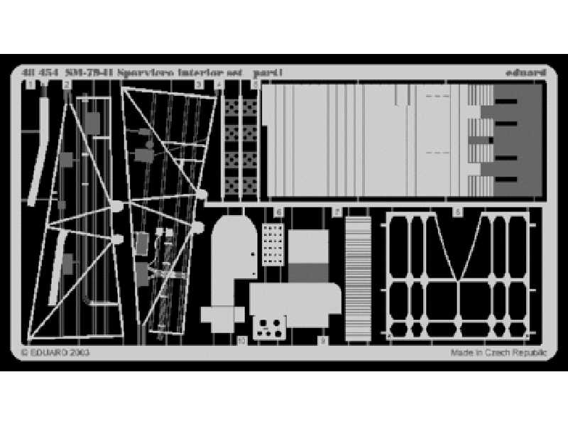  SM 79II Sparviero interior 1/48 - Trumpeter - blaszki - zdjęcie 1