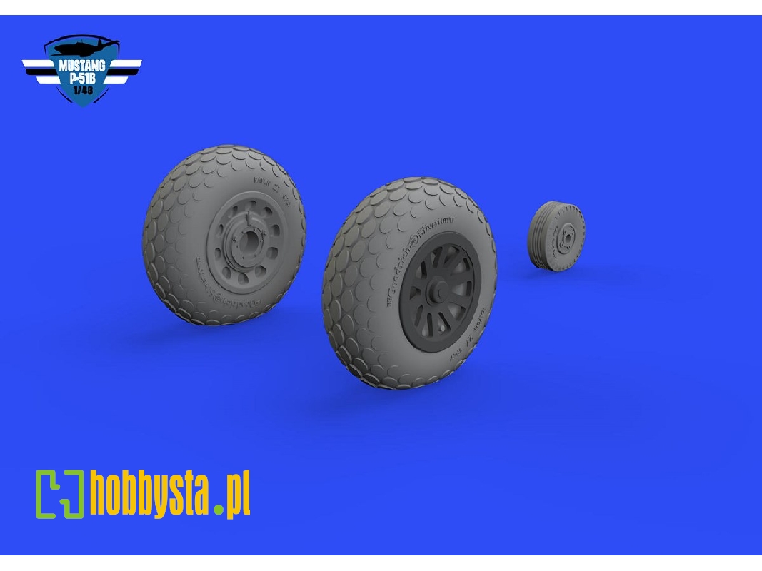 P-51B/ C wheels oval tread 1/48 - EDUARD - zdjęcie 1 P-51B/ C wheels oval tread 1/48 - EDUARD - zdjęcie 1