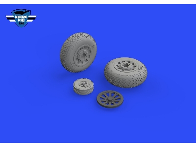 P-51B/ C wheels cross tread 1/48 - EDUARD - zdjęcie 7