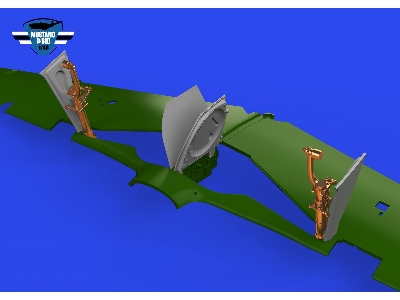 P-51B/ C undercarriage legs BRONZE 1/48 - EDUARD - zdjęcie 1