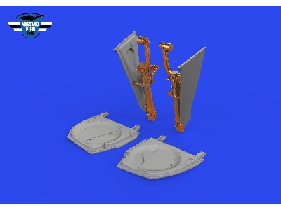 P-51B/ C undercarriage legs BRONZE 1/48 - EDUARD - zdjęcie 9