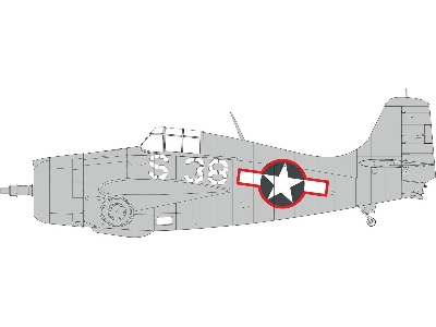 FM-1 US national insignia w/  red outline 1/48 - TAMIYA - zdjęcie 1