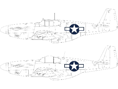 P-51B/ C US national insignia 1/48 - EDUARD - zdjęcie 1