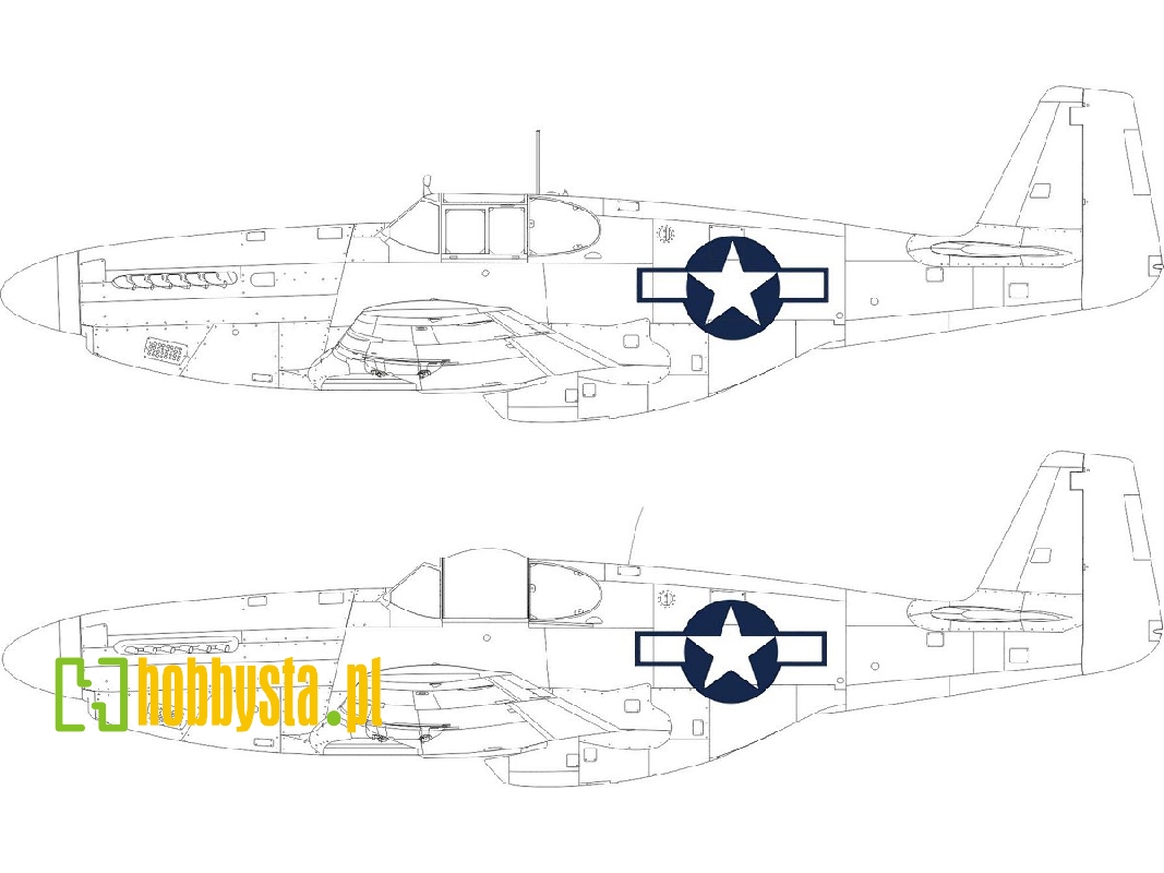 P-51B/ C US national insignia 1/48 - EDUARD - zdjęcie 1