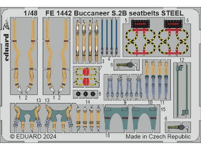 Buccaneer S.2B seatbelts STEEL 1/48 - AIRFIX - zdjęcie 1