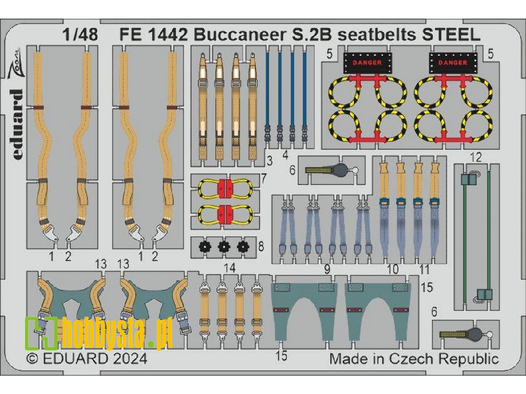 Buccaneer S.2B seatbelts STEEL 1/48 - AIRFIX - zdjęcie 1 Buccaneer S.2B seatbelts STEEL 1/48 - AIRFIX - zdjęcie 1