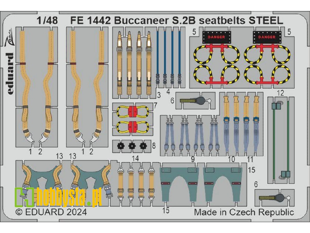 Buccaneer S.2B seatbelts STEEL 1/48 - AIRFIX - zdjęcie 1