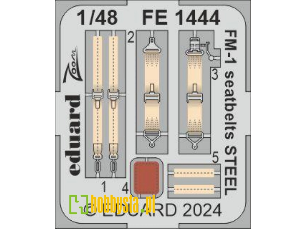 FM-1 seatbelts STEEL 1/48 - TAMIYA - zdjęcie 1