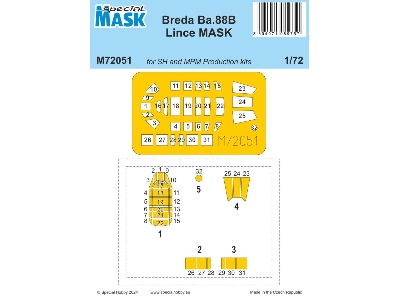 Breda Ba.88b Lince Mask (For Special Hobby And Mpm Production Kits) - zdjęcie 1