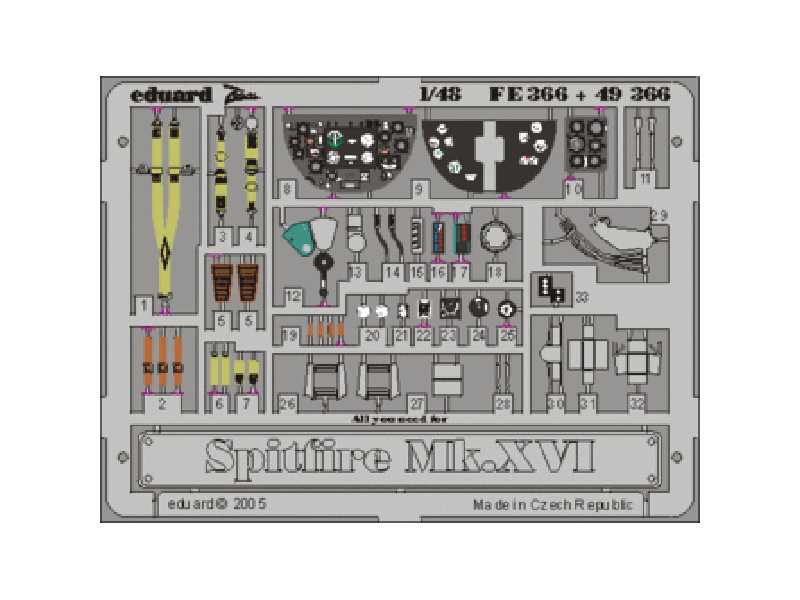 Spitfire Mk. IXc/ XVIe 1/48 - Airfix - blaszki - zdjęcie 1 Spitfire Mk. IXc/ XVIe 1/48 - Airfix - blaszki - zdjęcie 1