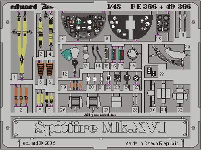  Spitfire  Mk. IXc/ XVIe 1/48 - Airfix - blaszki - zdjęcie 2