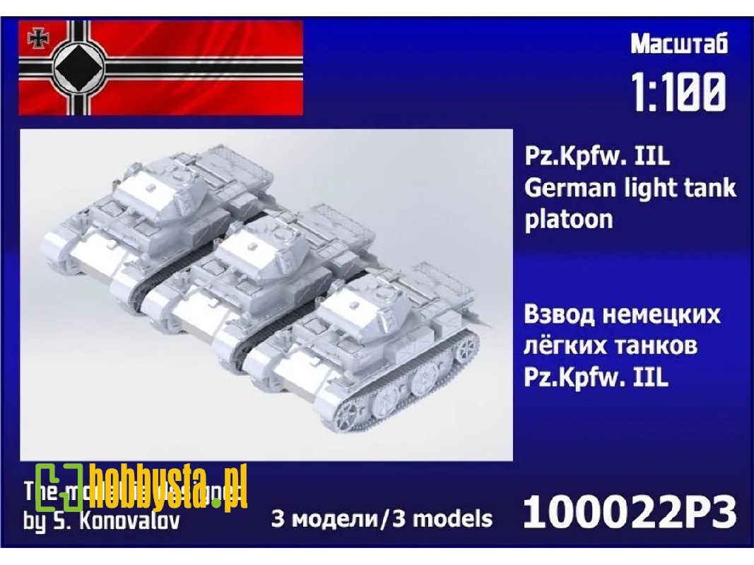 Pz.Kpfw.Iil German Light Tank Platoon (3pcs) - zdjęcie 1 Pz.Kpfw.Iil German Light Tank Platoon (3pcs) - zdjęcie 1