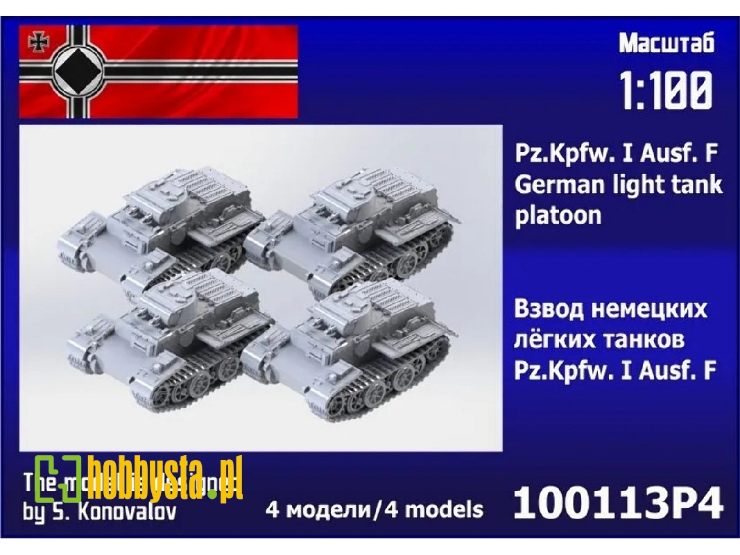 Pz.Kpfw. I Ausf. F German Light Tank Platoon (4pcs) - zdjęcie 1 Pz.Kpfw. I Ausf. F German Light Tank Platoon (4pcs) - zdjęcie 1