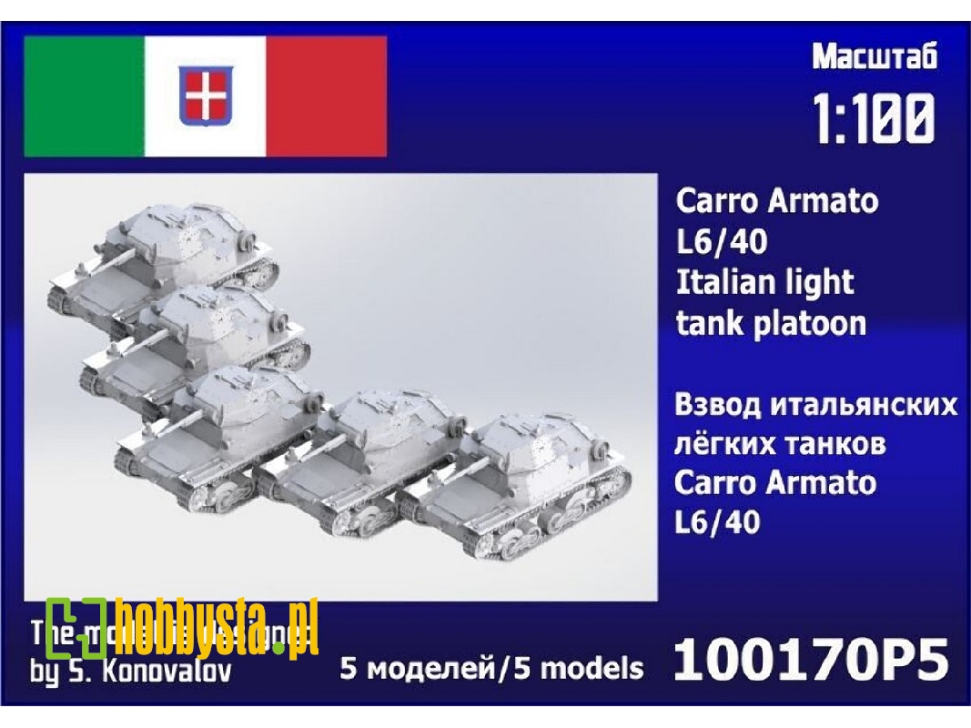 Carro Armato L6/40 Platoon (5 Pcs) - zdjęcie 1 Carro Armato L6/40 Platoon (5 Pcs) - zdjęcie 1