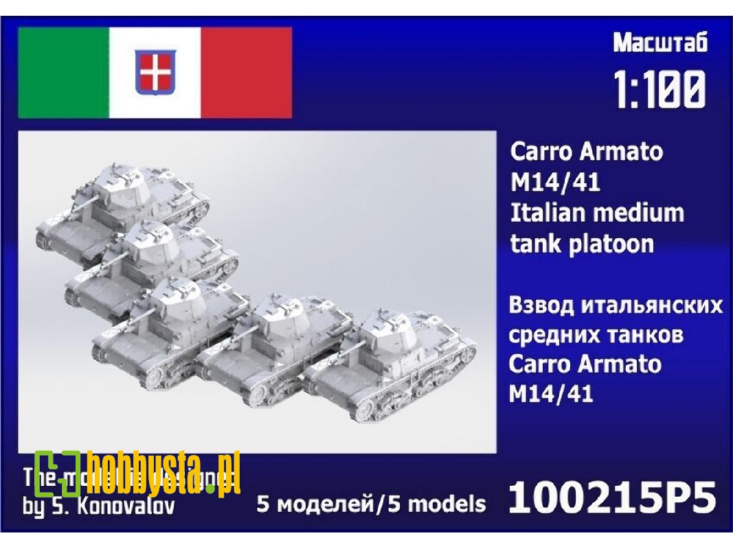 Carro Armato M14/41 Platoon (5 Pcs) - zdjęcie 1 Carro Armato M14/41 Platoon (5 Pcs) - zdjęcie 1