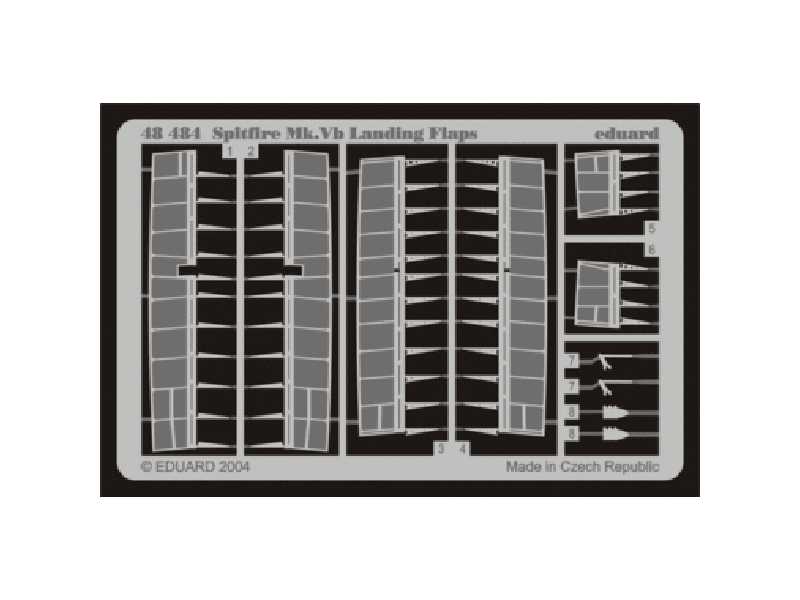  Spitfire Mk. Vb landing flaps 1/48 - Hasegawa - blaszki - zdjęcie 1