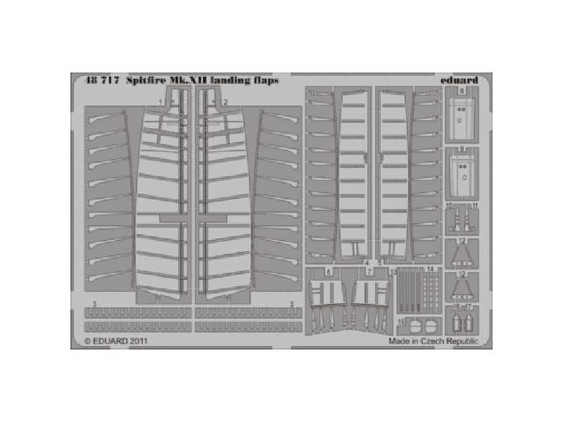  Spitfire Mk. XII landing flaps 1/48 - Airfix - blaszki - zdjęcie 1