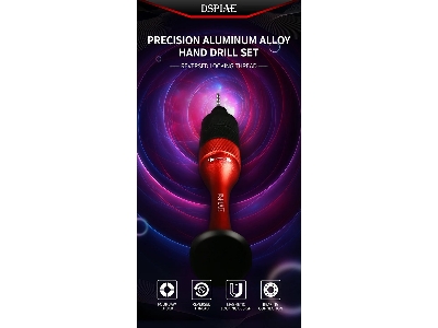 At-shd Precision Aluminum Alloy Hand Drill Set - zdjęcie 2