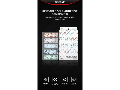 Dsp-s01 Reusable Self-adhesive Sandpaper Set - zdjęcie 2