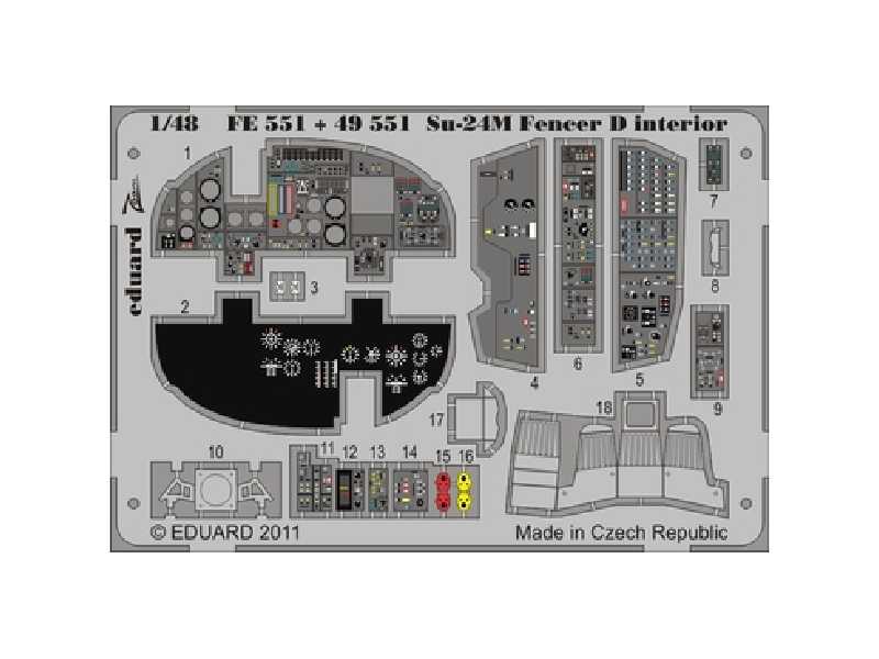 Su-24M Fencer D interior S. A. 1/48 - Trumpeter - blaszki - zdjęcie 1 Su-24M Fencer D interior S. A. 1/48 - Trumpeter - blaszki - zdjęcie 1