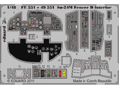  Su-24M Fencer D interior S. A. 1/48 - Trumpeter - blaszki - zdjęcie 2