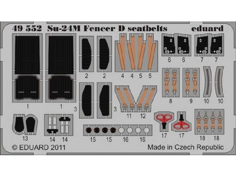  Su-24M Fencer D seatbelts 1/48 - Trumpeter - blaszki - zdjęcie 1