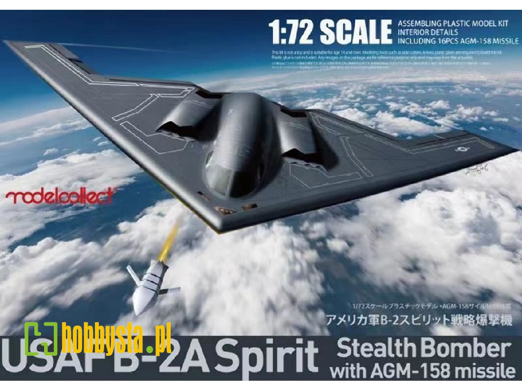 Usaf B-2a Spirit Stealth Bomber With Agm-158 Missile - zdjęcie 1