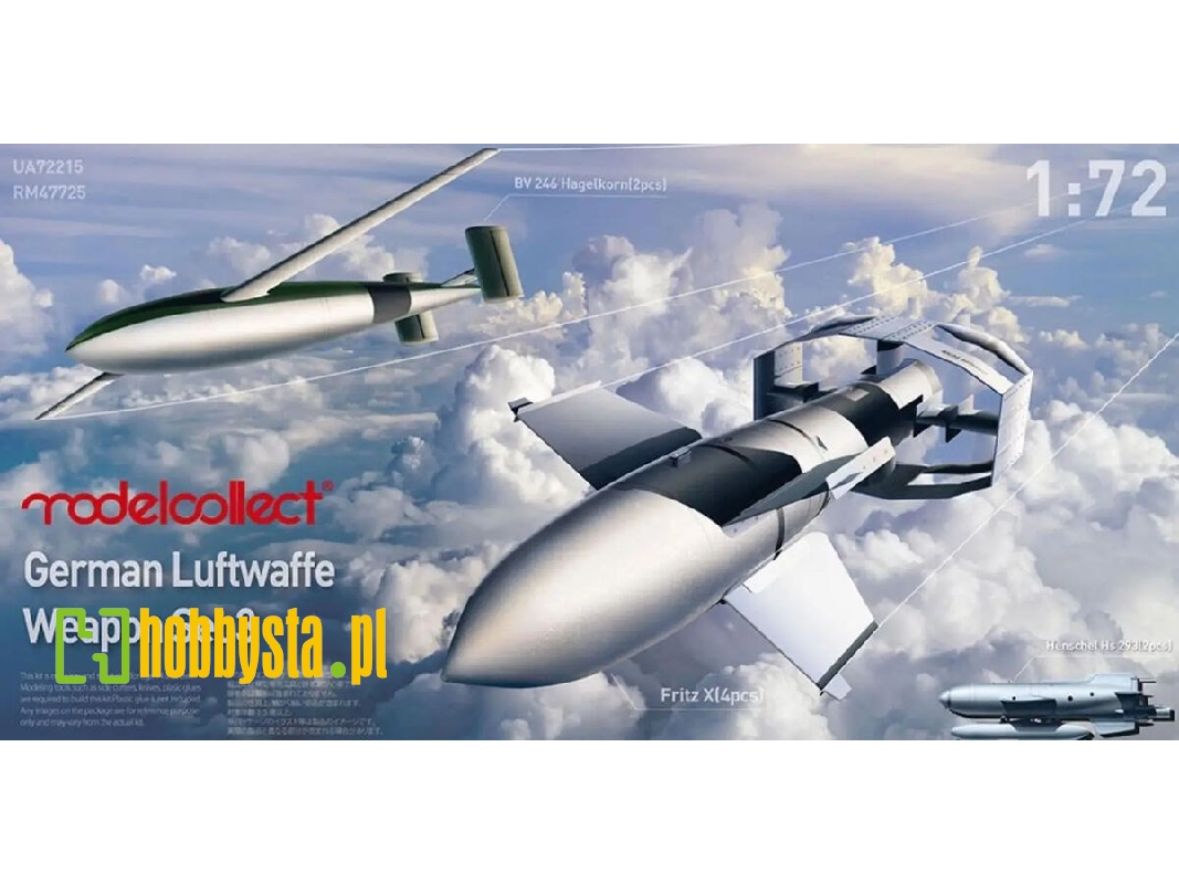 German Wwii Luftwaffe Weapon Set 3 (Bv246x2 / Fritz X X 4 And Hs293x2) - zdjęcie 1