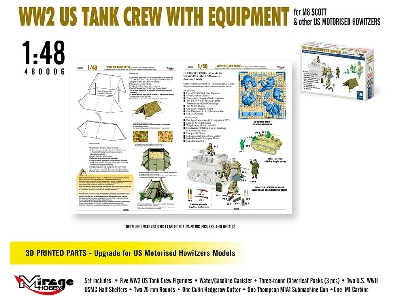 Ww2 Us Tank Crew With Equipment For M8 Scott And Other Us Motorised Howitzers - zdjęcie 3