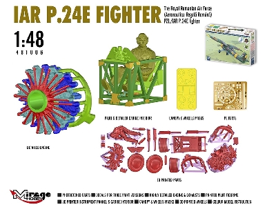 Pzl /Iar P.24e Fighter Romanian Air Force (W/ 3d Printed Parts) - zdjęcie 5